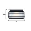 Westinghouse Fixture Ceiling Outdr Flush-Mount 60W 2-Light Devyn 12In Txt, Black Frost Sd Glass 6123600